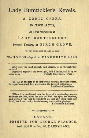 Lady Bumtickler's Revels