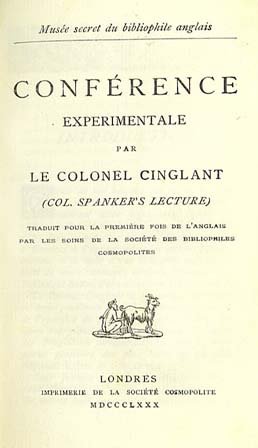 Conf�rence exp�rimentale du Colonel Cinglant