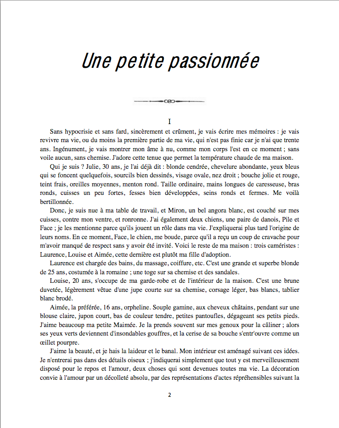 Une petite passionn�e