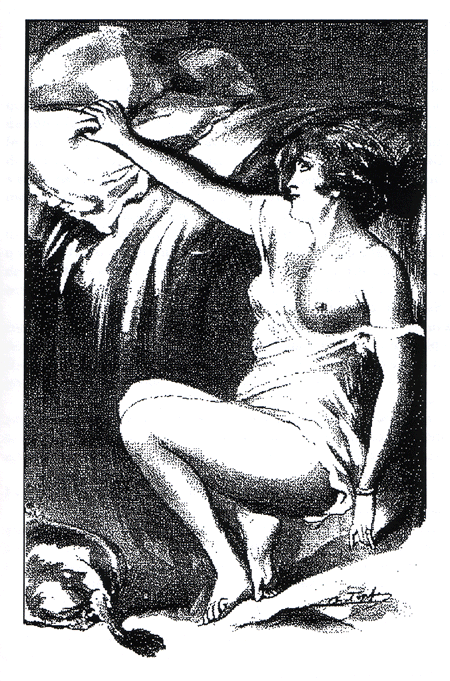 « Elle fléchit et, prenant la précaution de ne point se heurter, elle se laissa tomber à genoux. » « Elle fléchit et, prenant la précaution de ne point se heurter, elle se laissa tomber à genoux. »